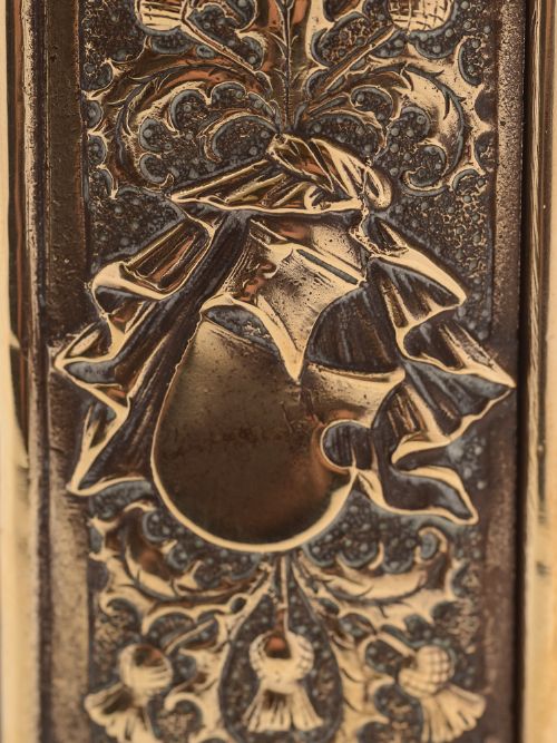 Scottish Brass Novelty Book-Shaped Cigar Box Circa 1890