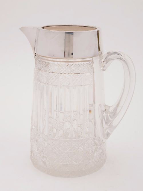 Grand Victorian Cut Glass Water Jug / pitcher