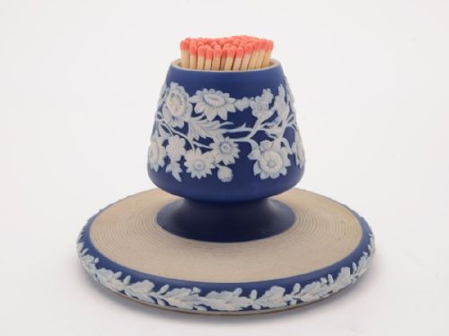 19th Century Victorian China Jasperware Match Striker Circa 1890