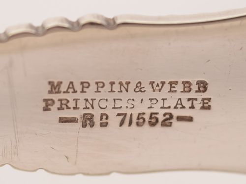 Victorian Silver Plated Serving Tongs 1887