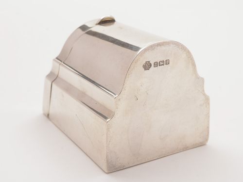 Edwardian Novelty Silver Tea Caddy Birmingham 1908