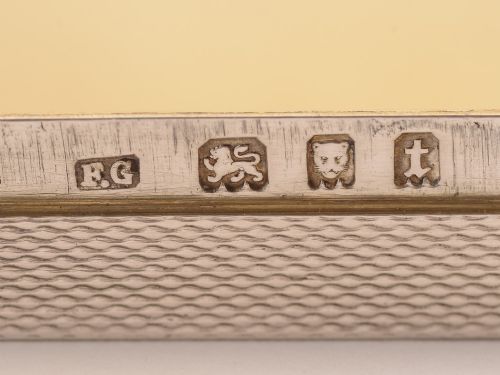 Art Deco Silver Calling Card Case London 1934