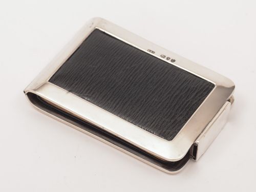 Victorian Silver and Leatherette Notebook Holder London 1891