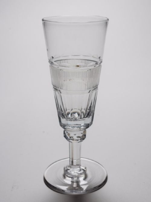 Set of 8 Edwardian Cut Glass Champagne Flutes Circa 1905