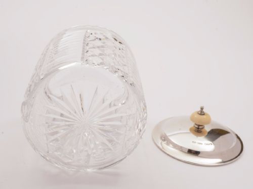Silver Lidded Biscuit Box/Cookie Jar Sheffield 1936