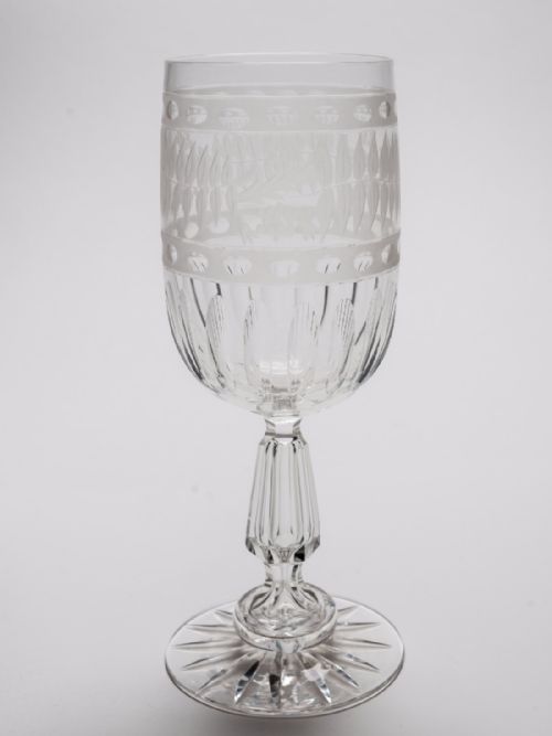 Victorian Glass Claret Jug and Goblet Circa 1890