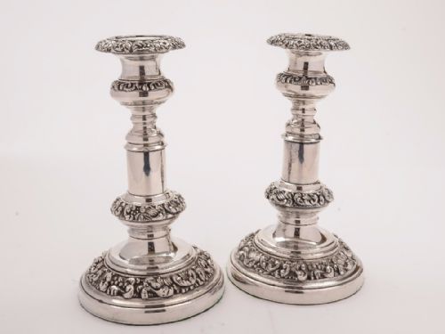 Pair of Victorian Telescopic Candlesticks Circa 1880
