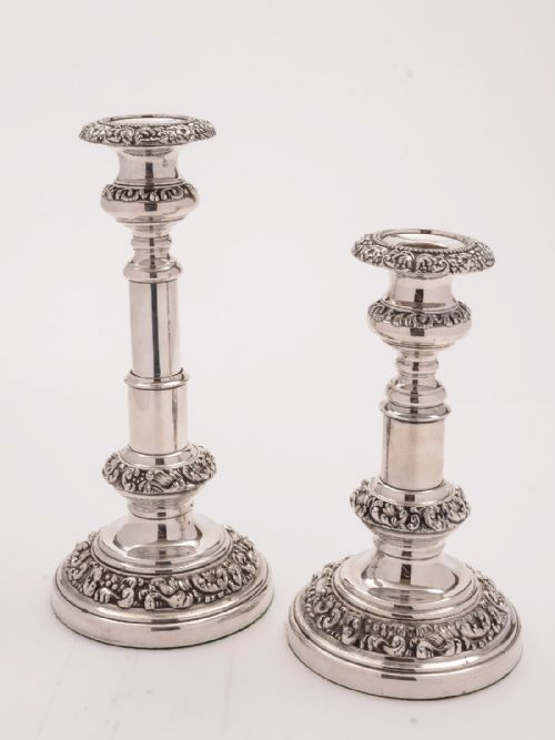 Pair of Victorian Telescopic Candlesticks Circa 1880
