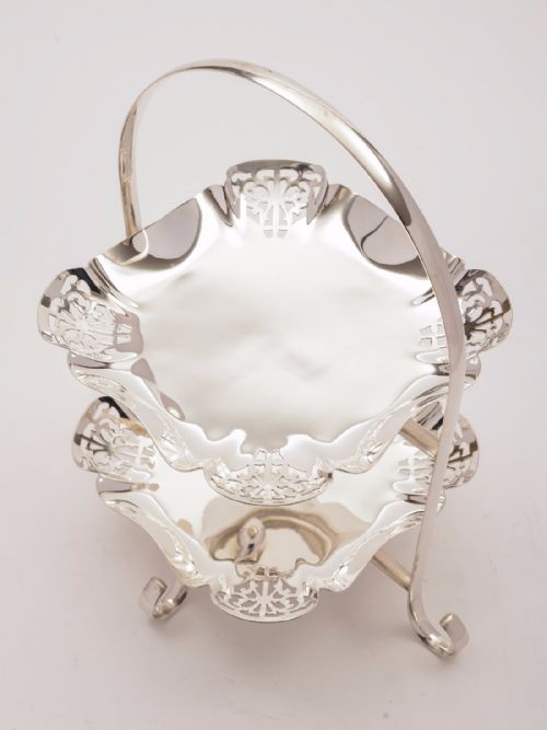 Silver Plated Two Tier Cake Stand Circa 1920