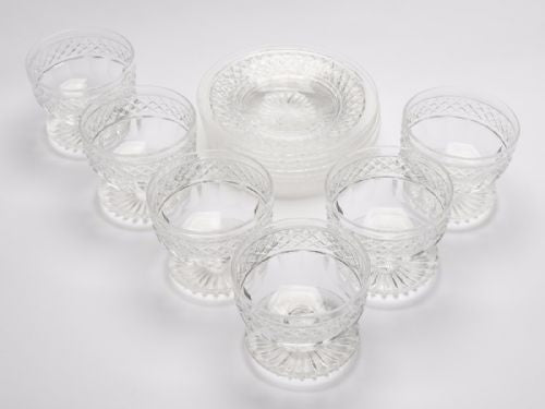 Set of 6 Cut Glass Sundae/Dessert Dishes