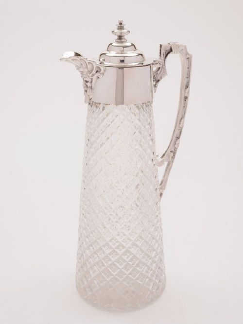 Victorian Cut Glass Claret Jug Circa 1890