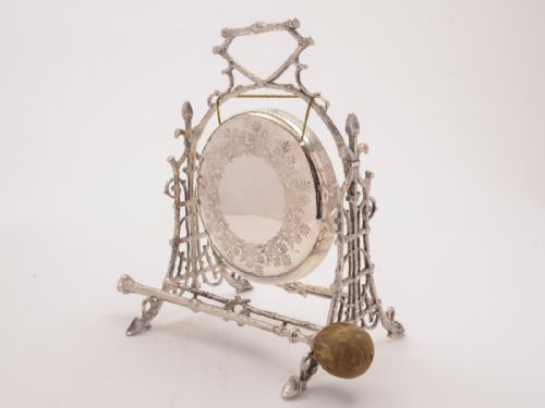 Victorian Silver Plated Dinner Gong Circa 1890