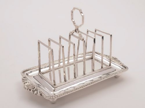 Edwardian Silver Plated Toast Rack Circa 1905