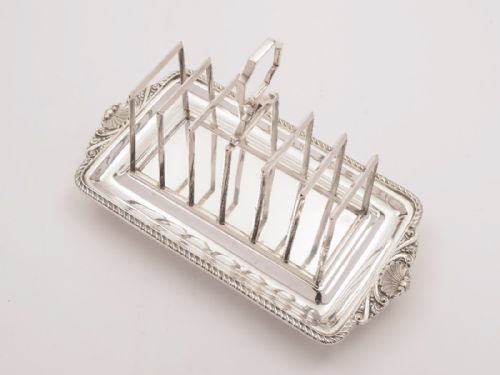 Edwardian Silver Plated Toast Rack Circa 1905