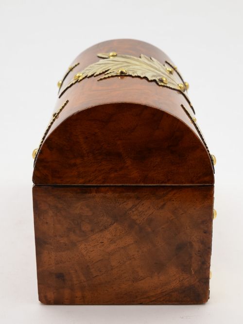 Victorian Burr Walnut Domed Tea Caddy Circa 1880