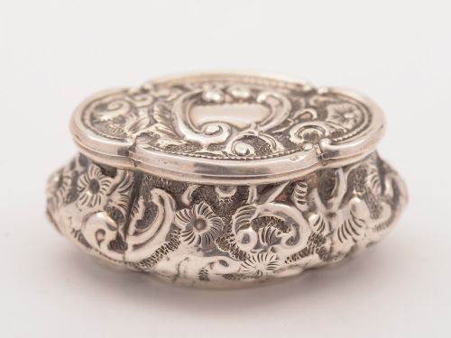 Edwardian Silver Pill Box Birmingham 1902