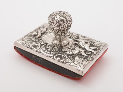Victorian Silver Rocker Blotter Birmingham 1891