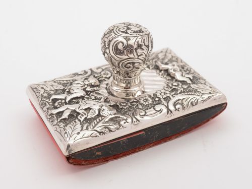 Victorian Silver Rocker Blotter Birmingham 1891