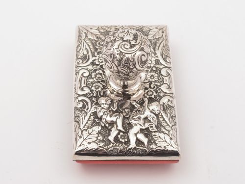 Victorian Silver Rocker Blotter Birmingham 1891