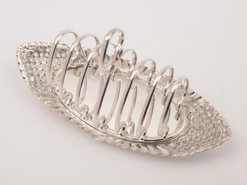 Edwardian Silver Plated Toast Rack Circa 1905