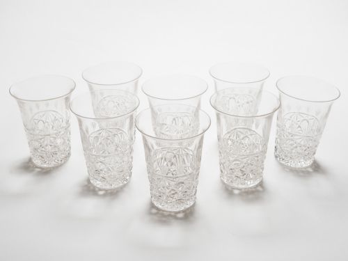 Set of 8 Edwardian Glass Tumblers Circa 1905