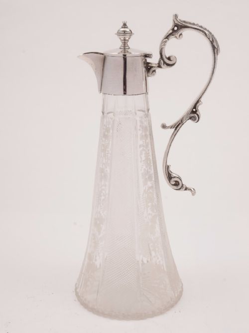 Victorian Cut Glass Claret Jug Circa 1890