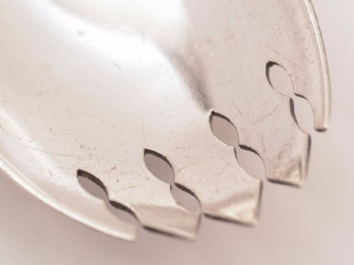 Pair of Onslow Pattern Silver Salad Servers Sheffield 1921