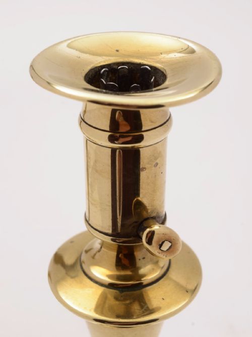 Pair of Rare Victorian Brass Candlesticks Circa 1880