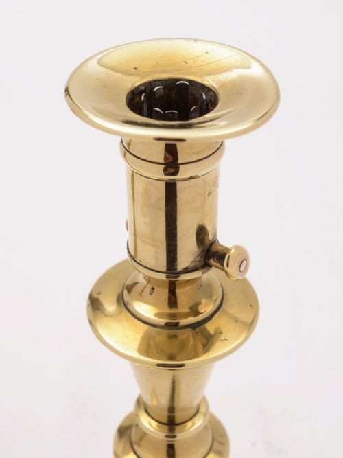 Pair of Rare Victorian Brass Candlesticks Circa 1880