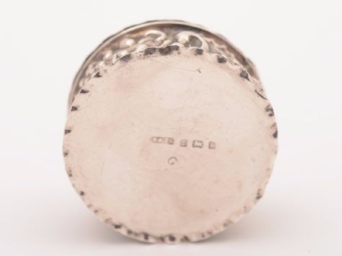 Art Nouveau Silver Pill Box Birmingham 1901