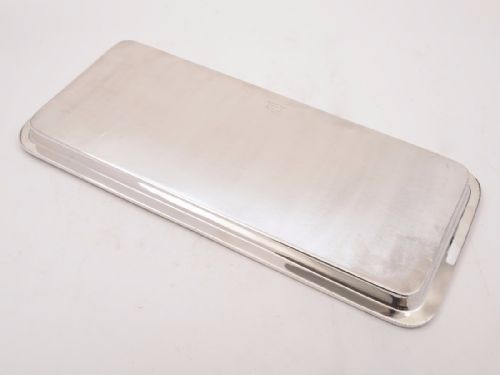 Art Deco Oblong Silver Plated Serving Tray Circa 1930