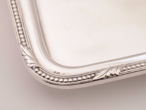Art Deco Oblong Silver Plated Serving Tray Circa 1930