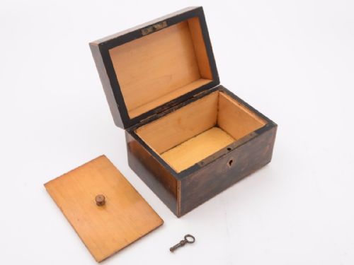 Edwardian Pen-Work Tea Caddy Circa 1905