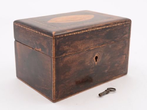 Edwardian Pen-Work Tea Caddy Circa 1905