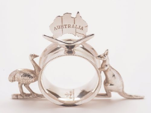 Australian Silver Plated Novelty Napkin Ring Circa 1910
