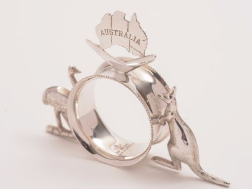 Australian Silver Plated Novelty Napkin Ring Circa 1910