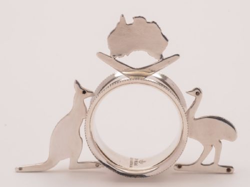 Australian Silver Plated Novelty Napkin Ring Circa 1910