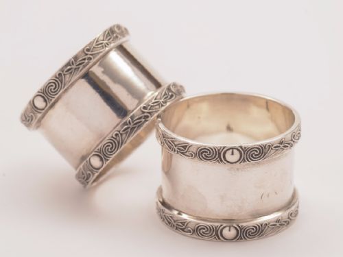 Pair of Silver Napkin Rings Birmginham 1939