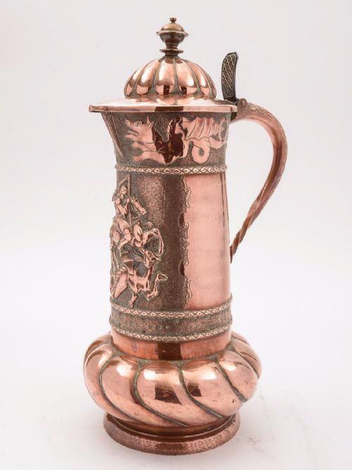 Arts & Crafts Copper Flagon Circa 1900