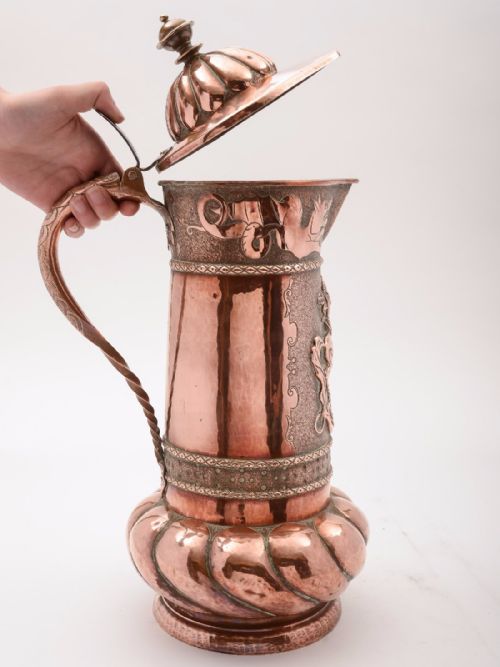 Arts & Crafts Copper Flagon Circa 1900