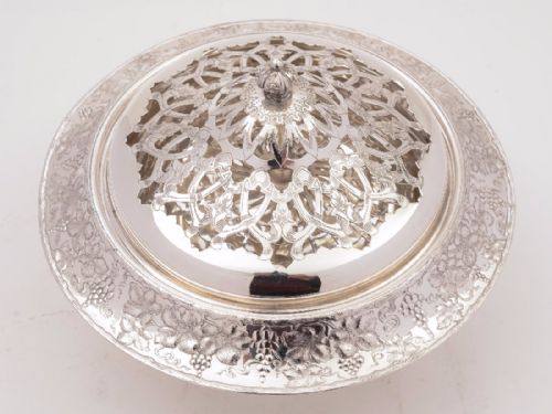 American Large Silver Plated Flower Vase Circa 1920