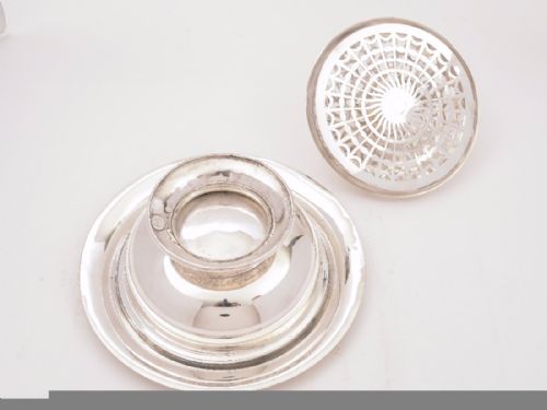 American Large Silver Plated Flower Vase Circa 1920