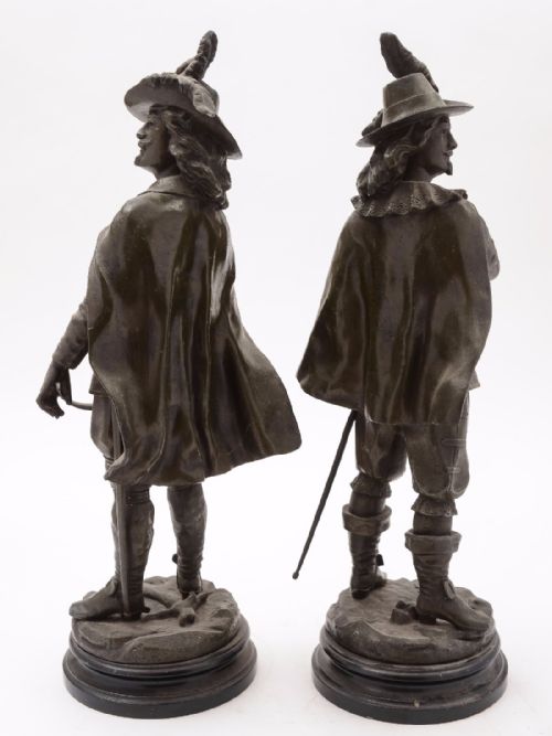 Large Pair of French Spelter Figures Circa 1890