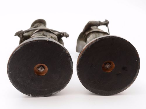 Large Pair of French Spelter Figures Circa 1890