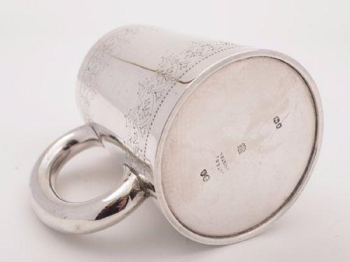 Victorian Silver Pint Tankard London 1881