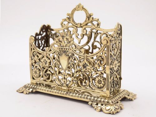 Victorian Brass Letter/Document Rack Circa 1880