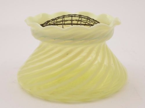 Yellow Vaseline Glass Posey Vase Circa 1900