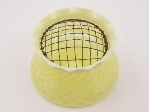 Yellow Vaseline Glass Posey Vase Circa 1900