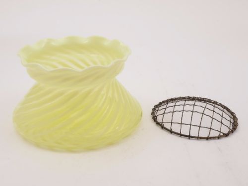 Yellow Vaseline Glass Posey Vase Circa 1900