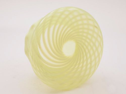Yellow Vaseline Glass Posey Vase Circa 1900